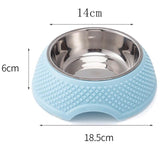 Comedero Para Mascota Acero Inoxidable Azul