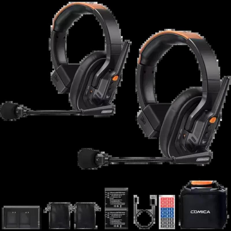 Comica Seekcom S1 Sistema Intercom Con Micrófono Inalámbrico Y Auricular Profesional (Pack2)