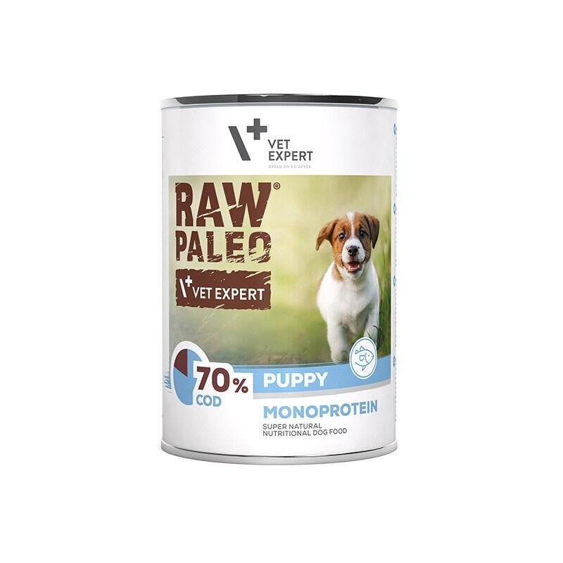 Comida Húmeda Para Cachorros Raw Paleo Puppy Monoprotein Bacalao  400 G