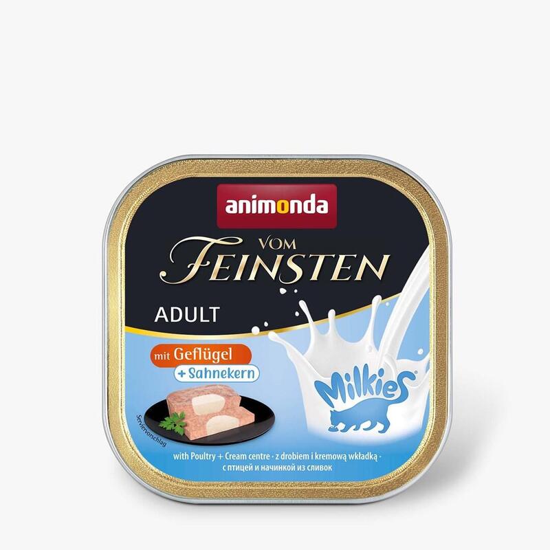 Comida Húmeda Para Gatos Animonda Vom Feinsten Adult Milkies Con Ave Y Relleno Cremoso  100g
