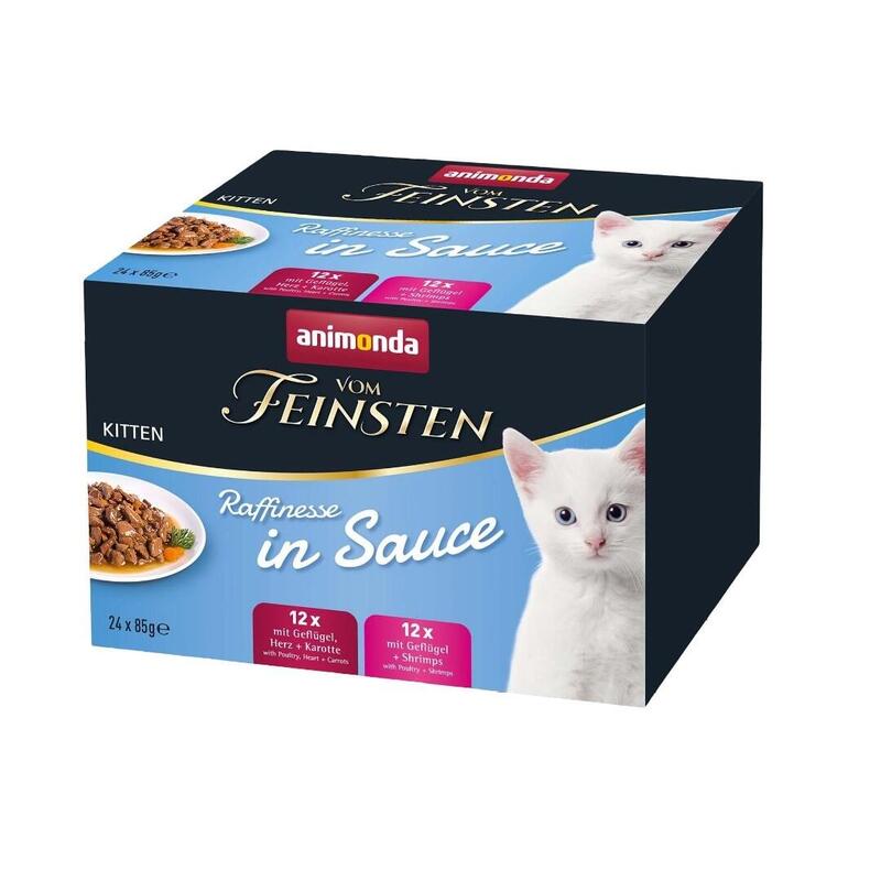 Comida Húmeda Para Gatos Animonda Vom Feinsten Kitten Raffinesse In Sauce  24x85g