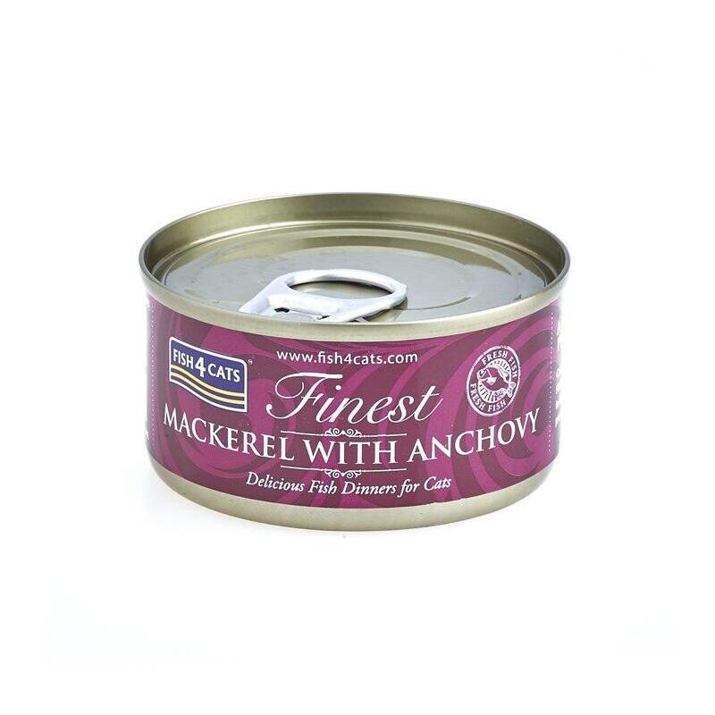 Comida Húmeda Para Gatos Fish4cats Mackerel With Anchovy  70g