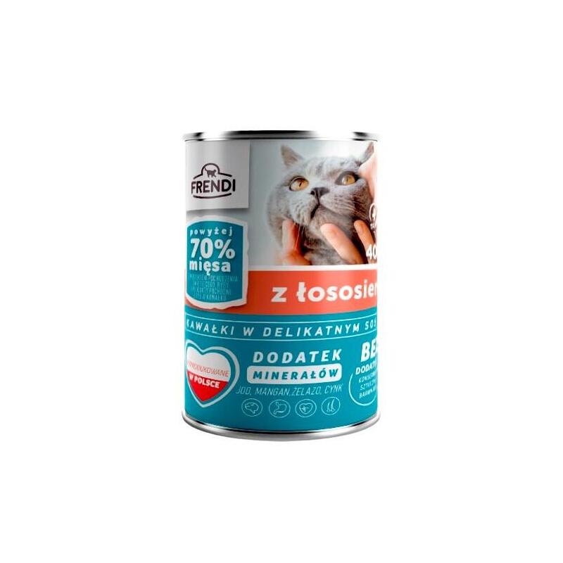 Comida Húmeda Para Gatos Frendi Con Trozos De Salmón En Salsa Delicada  400g