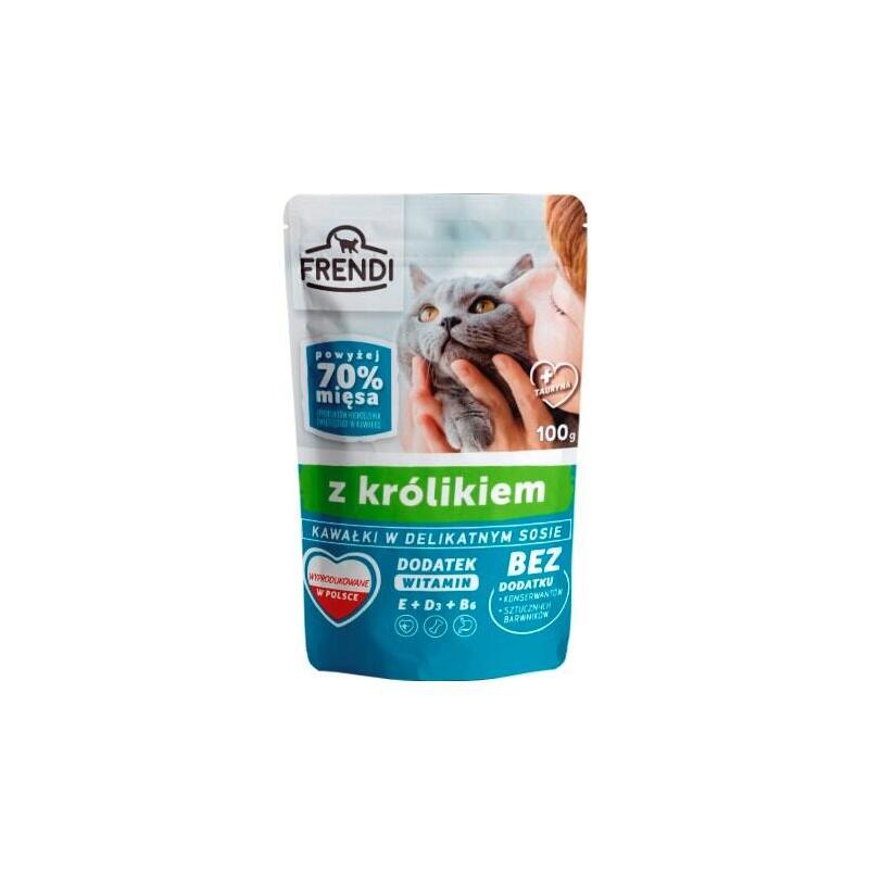 Comida Húmeda Para Gatos Frendi Trozos En Salsa Con Conejo  100 G
