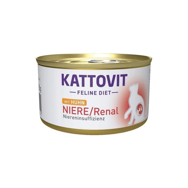 Comida Húmeda Para Gatos Kattovit Feline Diet Niere/Renal Chicken  185g