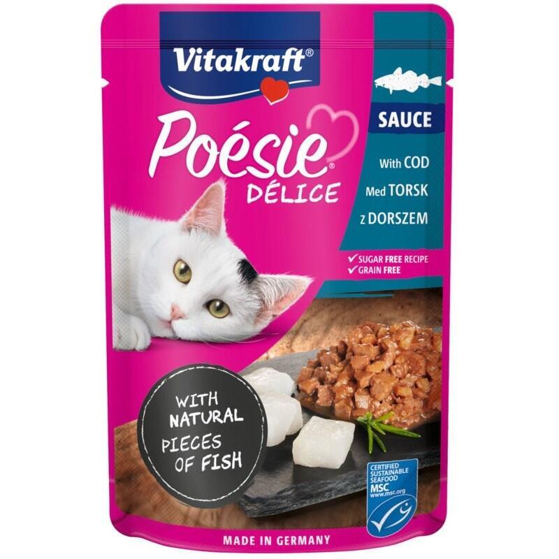 Comida Húmeda Para Gatos Vitakraft Poesie Delice Bacalao Para Gatos  85 G
