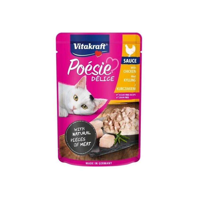 Comida Húmeda Para Gatos  Vitakraft Poesie Delice Pollo  85 G
