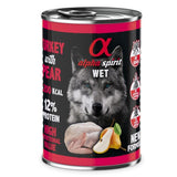 Comida Húmeda Para Perros Alpha Spirit Wet Pavo Con Pera  400g