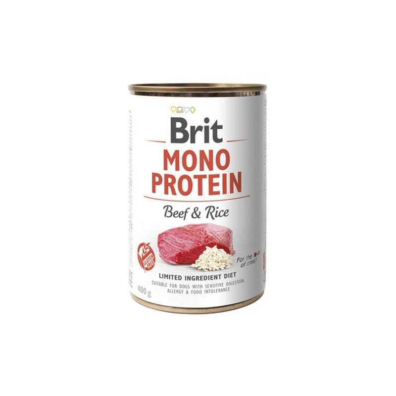 Comida Húmeda Para Perros Brit Mono Protein Beef & Rice  400g