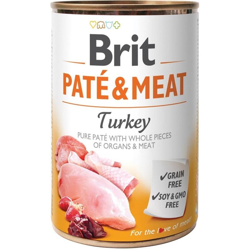 Comida Húmeda Para Perros Brit Paté & Meat Con Pavo  400g