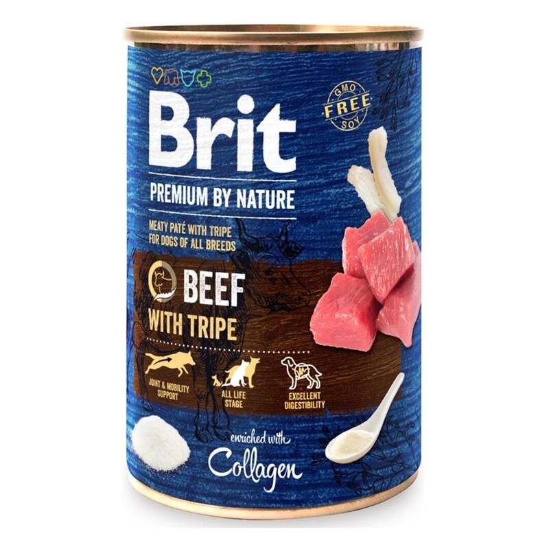 Comida Húmeda Para Perros Brit Premium By Nature Beef With Tripe  400 G