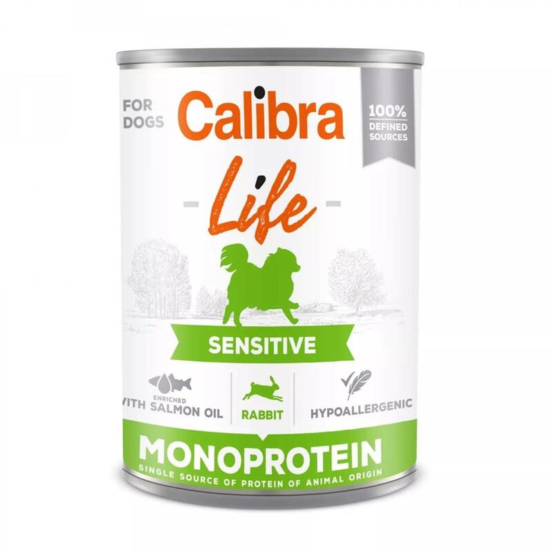 Comida Húmeda Para Perros Calibra Life Sensitive Conejo  0.4kg