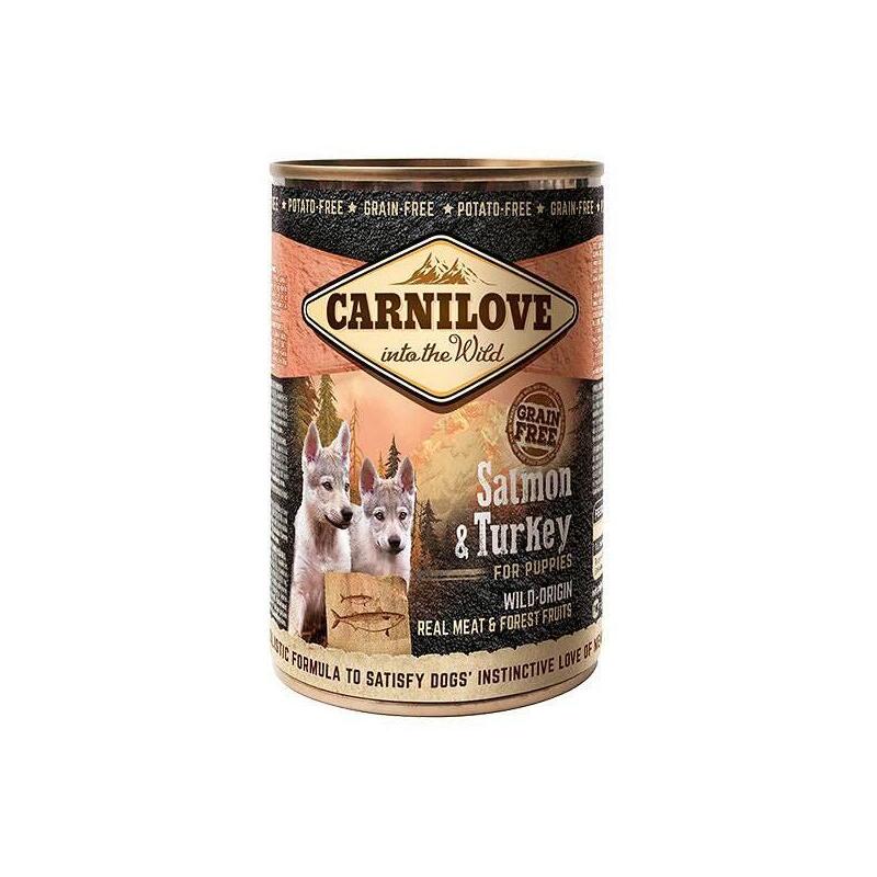 Comida Húmeda Para Perros Carnilove Into The Wild Salmon&Turkey For Puppies  400 G