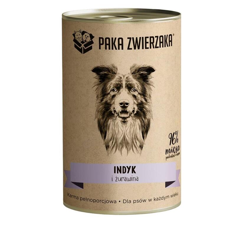 Comida Húmeda Para Perros Paka Zwierzaka Turkey And Cranberries  400g