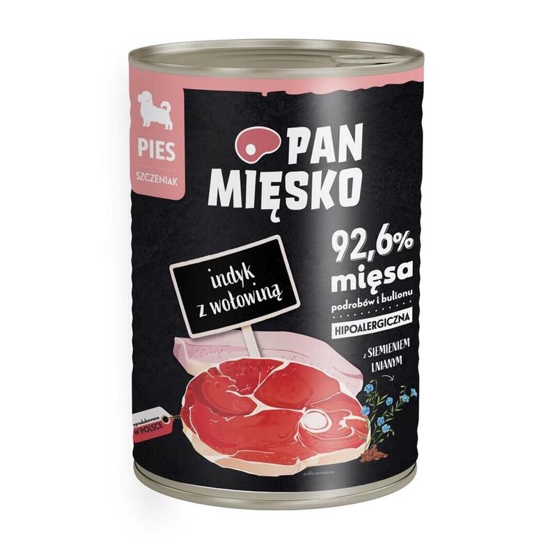 Comida Húmeda Para Perros  Pan Miesko Pavo Con Ternera  400g