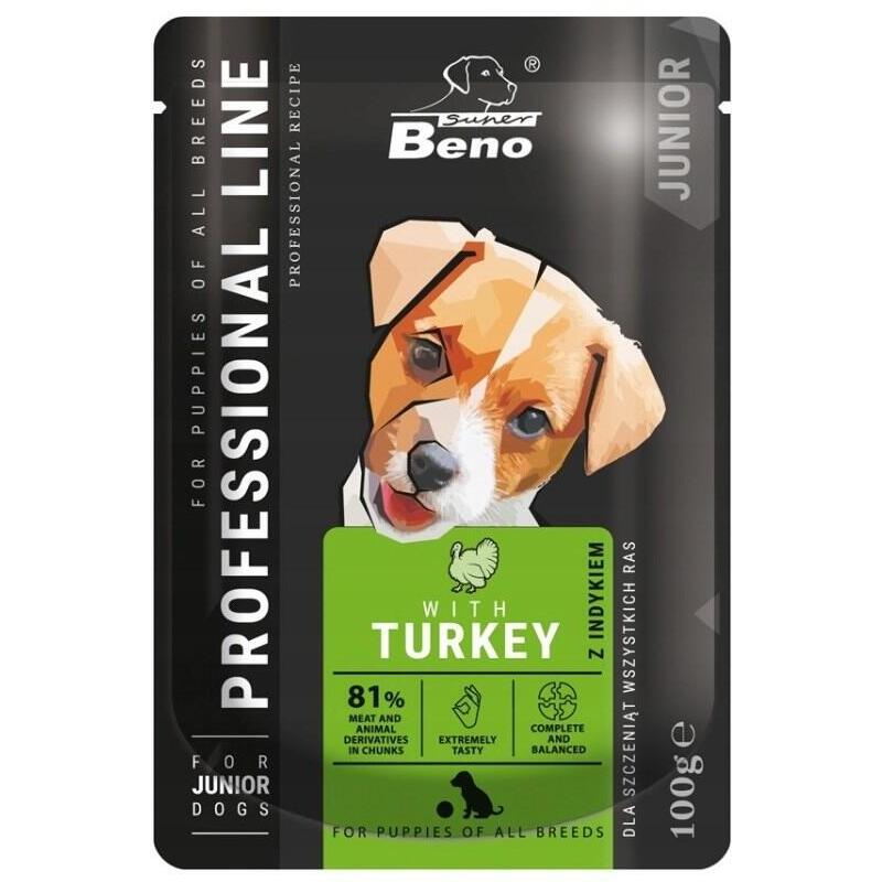 Comida Húmeda Para Perros Super Beno Junior Turkey  100 G