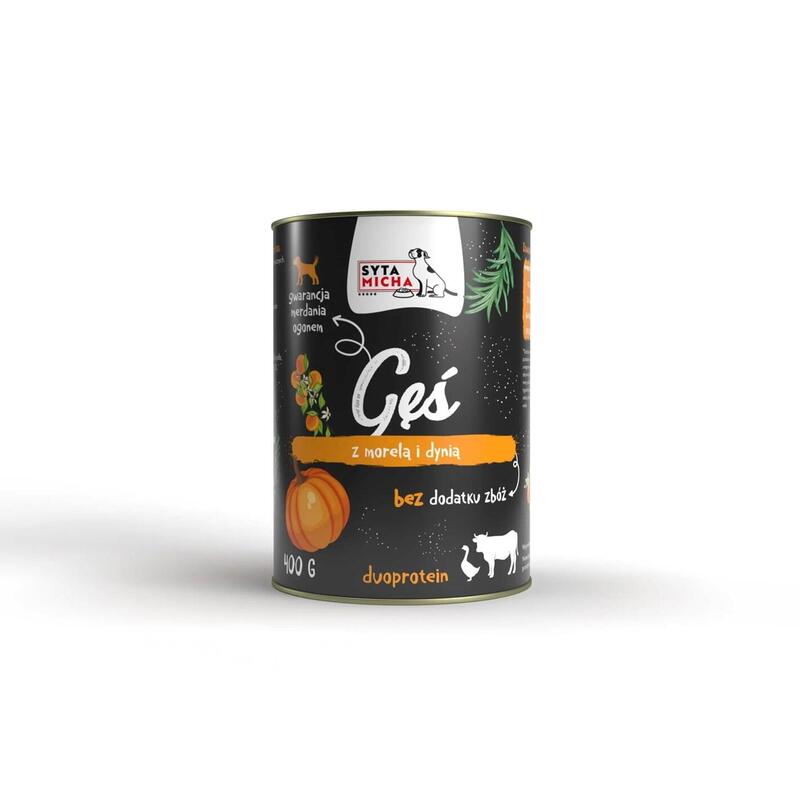Comida Húmeda Para Perros Syta Micha Ganso Con Ternera, Albaricoque Y Calabaza  400g
