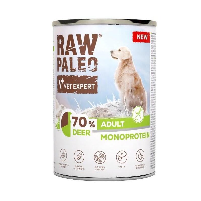 Comida Húmeda Para Perros Vetexpert Raw Paleo Ciervo  400g
