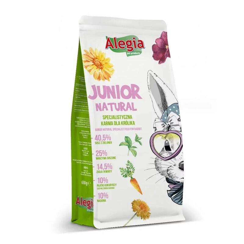 Comida Para Conejos Alegia Junior Natural  - 650g
