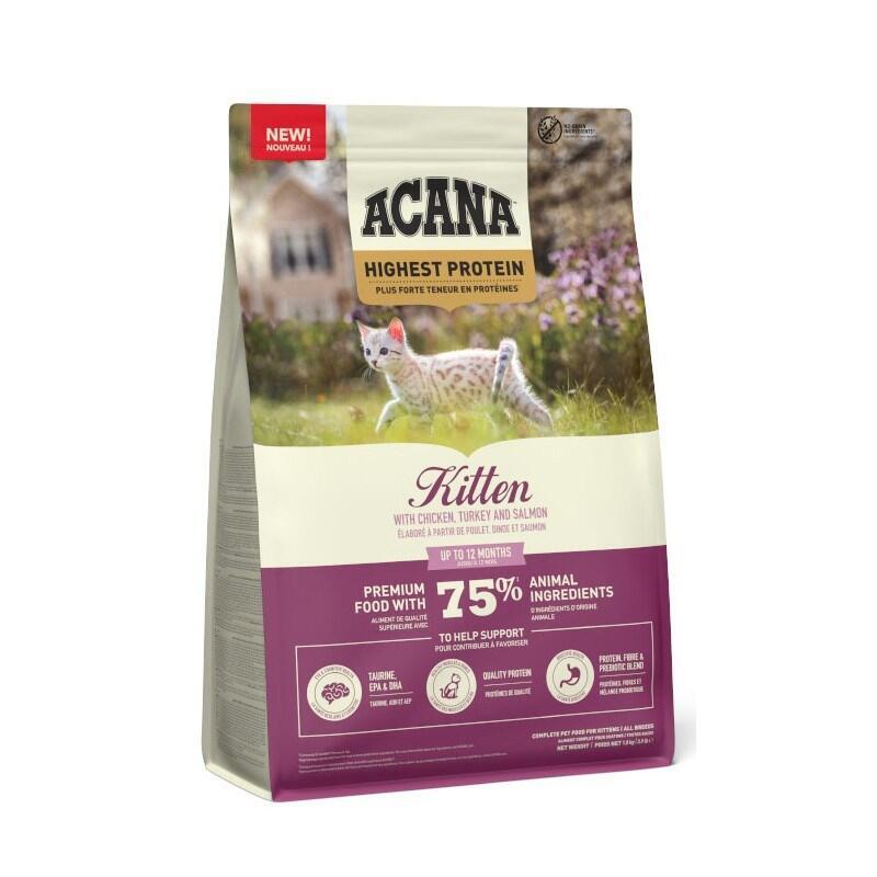 Comida Seca Para Gatos  Acana Kitten Pollo, Pavo, Salmón 1,8 Kg