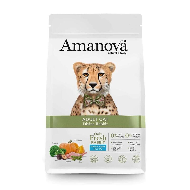 Comida Seca Para Gatos Amanova Adult Cat Divine Rabbit  1,5kg