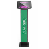 Compulocks Ipad Pro 12.9" (3-6th Gen) Space Enclosure Brandable Floor Stand Base (Base De Suelo Caja Kit De Adaptación 2 Llaves) Para Pc Tablet Bloqueable Aluminio De Alta Calidad Negro Tamaño De Pantalla: 12.9" De Suelo Para Apple Ipad