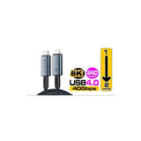 Con Este Cable Usb 4.0 La Transferencia De Datos Es Extremadamente Rápida Con Velocidades De Transferencia De Datos De Hasta 40gbpseste Cable Usb 4.0 Ofrece Un Rendimiento 8 Veces Más Rápido En Comparación Con Usb 3.0, Lo Que Garantiza Una