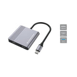 Conceptronic Adaptador Usb-C->2xhdmi,Usb-C Pd,1xusb3.0 0.25 Gr