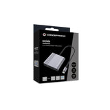 Conceptronic Adaptador Usb-C->2xhdmi,Usb-C Pd,1xusb3.0 0.25 Gr