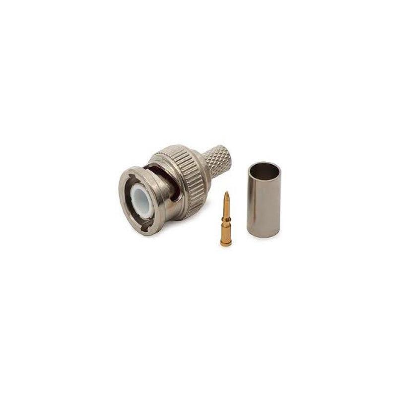 Conector Bnc Macho Para Crimpar Cable Rg-59 Para Camaras De Vigilancia