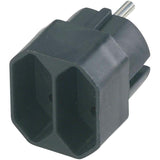 Conector De Transicion Rev Doble Negro Eurosteckdosen