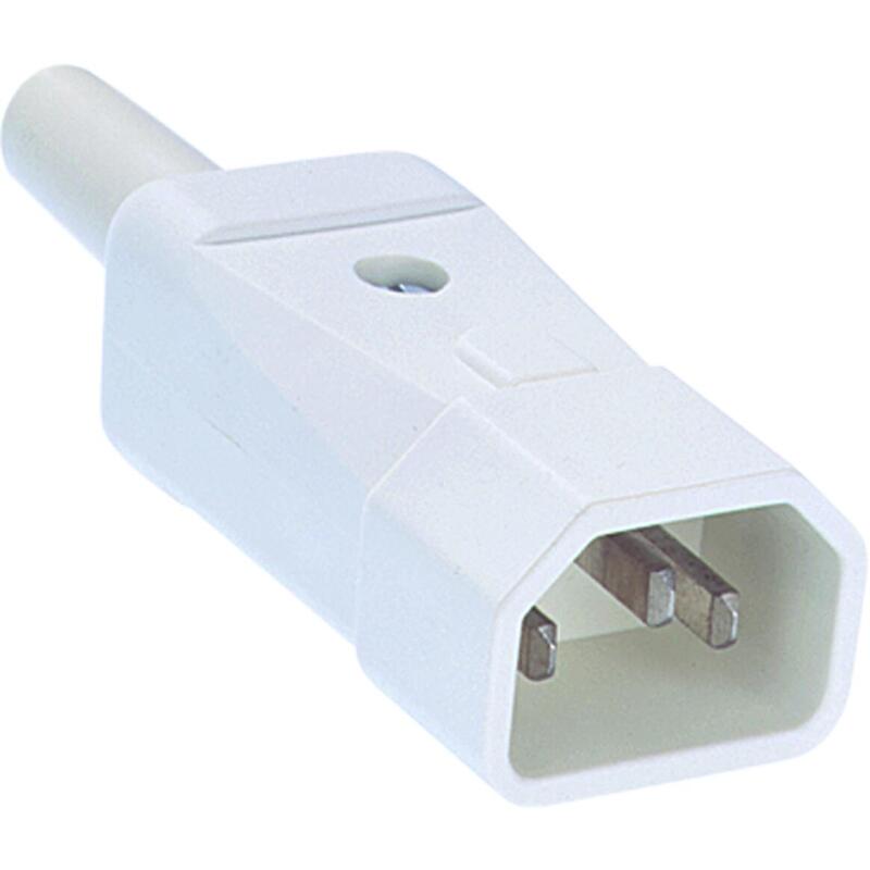 Conector Iec Bachmann Con Contacto De Protección, Blanco