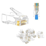 Conector Pasante Rj45 Cat 5e Single Row