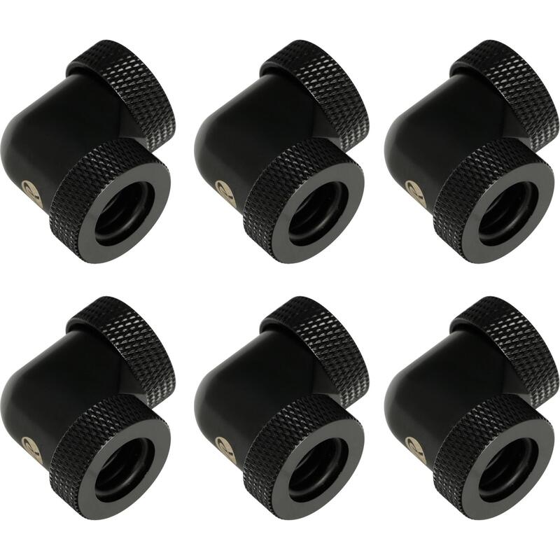 Conexión Raijintek Pelias Black- D140906, Negro, 6 Piezas 0r40b00228