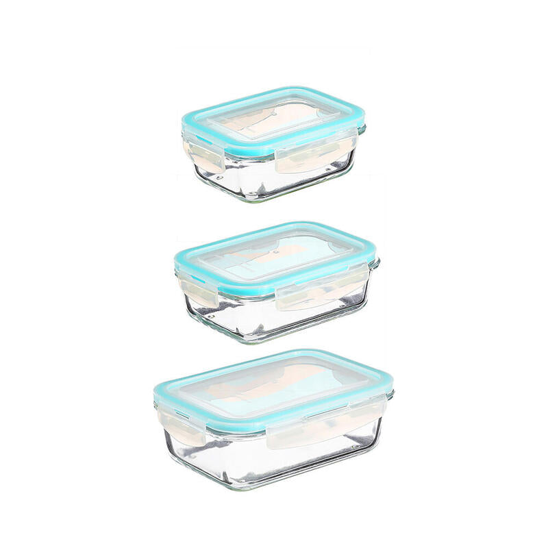 Conjunto 3 Fiambreras De Cristal Tamaños Varios