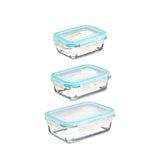 Conjunto 3 Fiambreras De Cristal Tamaños Varios