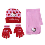 Conjunto Gorro Guantes Braga Cuello Hello Kitty