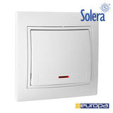 Conmutador/Interruptor Luminoso 10ax 250v Serie Europa Solera Erp02ilu