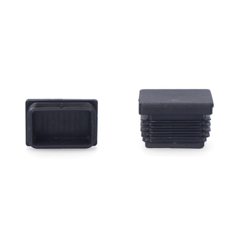 Contera Interior Rectangular Con Aleta, 80 X 20 Mm, Negra