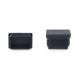 Contera Interior Rectangular Con Aleta, 80 X 20 Mm, Negra