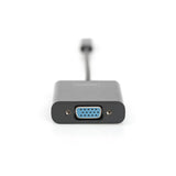 Conversor Hub Digitus Video Usb Tipo C A Vga Full Hd 1080p 19,5 Cm Negro