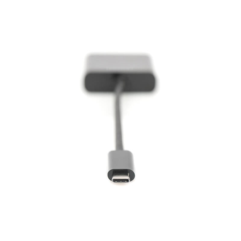 Conversor Hub Digitus Video Usb Tipo C A Vga Full Hd 1080p 19,5 Cm Negro
