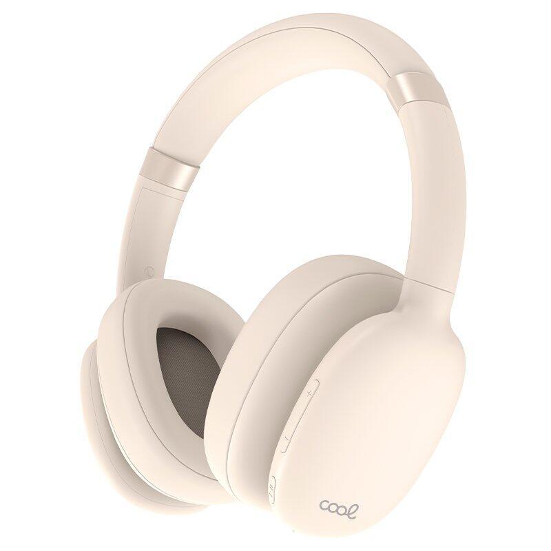 Cool Auriculares Stereo Bluetooth Cascos Roller Beige