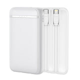 Cool Bateria Externa Power Bank 5000 Mah (2 Cables: Tipo C / Lightning) Blanco