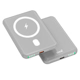 Cool Bateria Externa Universal Magnetica Power Bank Qi 5000 Mah Gris