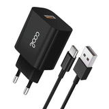 Cool Cargador Red Conector Tipo-C (2.4 Amp) Universal Kit 2 En 1 Negro