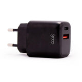 Cool Cargador Red  Fast Charger (Pd) Dual Tipo-C / Usb  (20w) Negro