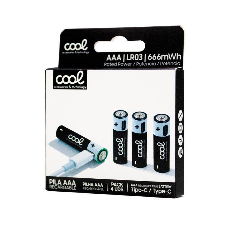 Cool Pilas Alcalinas Recargables Tipo-C Aa Lr6 (Pack 4 Uds)