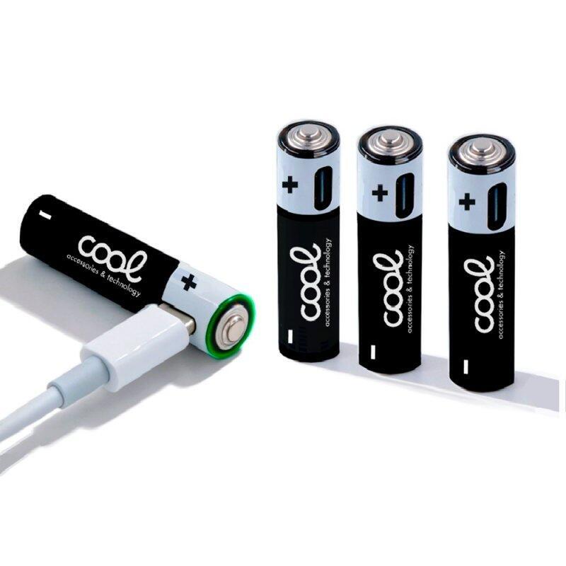 Cool Pilas Alcalinas Recargables Tipo-C Aaa Lr03 (Pack 4 Uds)