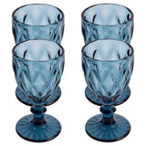 Copa De Cristal Con Relieve Modelo Aqua, 250 Ml, 4 Uds